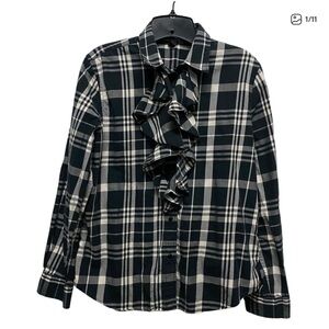 Lauren Ralph Lauren Black and White Plaid Blouse
